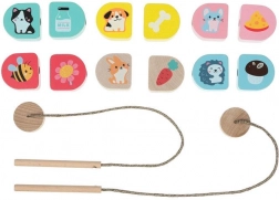 Cubika Čo jeme – navliekací drevený set