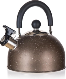 Nerezová čajová kanvica 1,7 l GRANITE Brown s píšťalkou