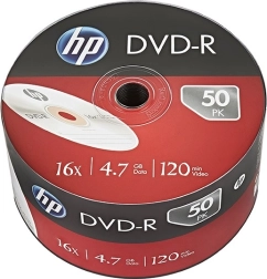 HP DVD‑R 16× 4,7 GB, balenie 50 ks