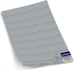 Samolepiace sivé štítky na koreniny, 23 ks