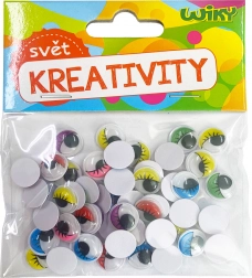 Farebné pohyblivé oči 12 mm