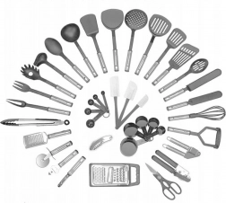 Ag949a sada kuchynského náradia 40 ks sivá