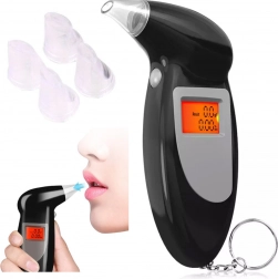 Digitálny alkohol tester s LCD displejom a 5 vymeniteľnými náustkami