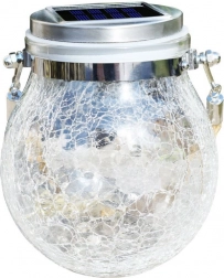 Solárna záhradná lucerna / Solárne závesné LED svetlo - veľkosť L, biele svetlo