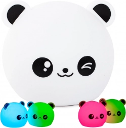 detské nočné svetlo panda RGB z mäkkého silikónu na dotyk