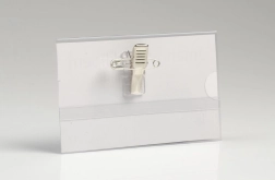 Menovka s klipom a špendlíkom