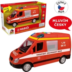 Hasičská dodávka na zotrvačník so zvukom a svetlom