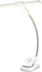 Trojhlavé knižné svetlo Glocusent USB-C biela