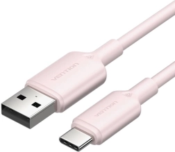 USB kábel USB-A na USB-C 2.0 3A 2 m ružový Vention
