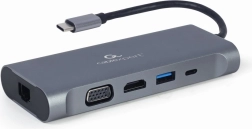 Adaptér USB-C Rozbočovač USB-C PD GbE VGA HDMI 3xUSB 3.1 karta audio