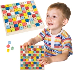 Small Foot drevené sudoku s farebnými kockami