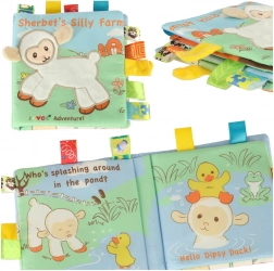 Detská senzorická knižka s ovečkou a štítkami