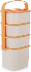 Plastová jedálenská menážka 4-poschodová, 2 l + 3× 1,15 l
