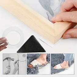 Protišmykové rohové podložky pod koberec – sada 8 ks