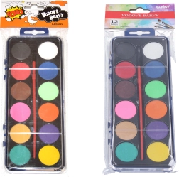 Vodové farby 12 farieb so štetcom