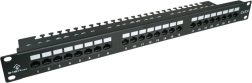 Patch panel UTP kat. 6, 24 portov, LSA s policou, 1U