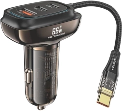 Autonabíjačka FONENG C20 66 W s 3 portmi (USB-A + 2× USB-C)