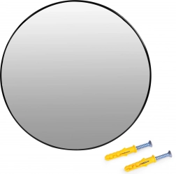 Nástenné zrkadlo s čiernym hliníkovým rámom