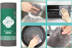 Kuchynské utierky a hubky v roli 20 × 9 cm, sivé, 25 ks