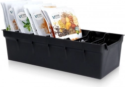 Čierny kuchynský organizér na koreniny 30 × 13 × 8 cm