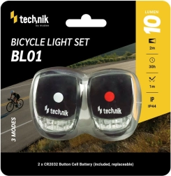 Technik sada svetiel na bicykel so silikónovým krytom (predné a zadné)