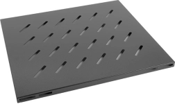 Pevná polica pre rack 19'' čierna 1U 465x500mm