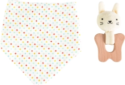 Petit Collage Súprava Zajačik hryzátko a podbradník