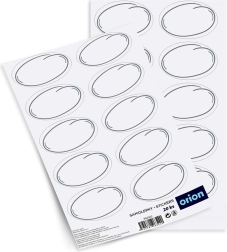 Samolepiace biele etikety na poháre, 20 ks