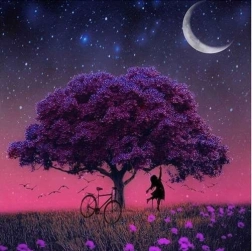 Diamantové maľovanie 5D – strom, sada 30 × 30 cm