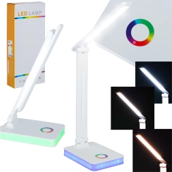 Skladacia LED stolová lampa s dotykovým ovládaním a RGB podsvietením, USB