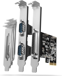 PCIe radič s paralelným portom LPT a 2× sériovým RS232 AXAGON