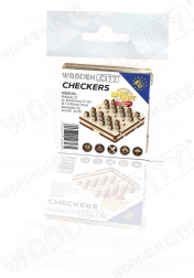 Drevená 3D skladačka - Hra Dáma z dreva