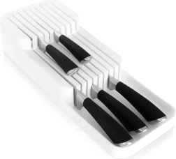 Biely zásuvkový organizér na nože 39 × 14,5 × 7,5 cm VILDE