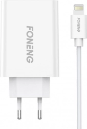 Rýchlonabíjačka Foneng s jedným USB portom 10,5 W + kábel USB–Lightning