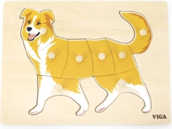 Drevená montessori vkladačka pes VIGA