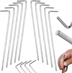 Oceľové stanové kolíky L 24 cm – sada 10 ks