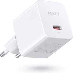 Aukey mini sieťová nabíjačka USB‑C 20 W s Power Delivery, biela