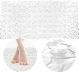 Priehľadná protišmyková kúpeľňová podložka 70 × 35 cm