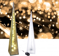 Pyramída LED rotujúce hviezdy 12×12×45 cm