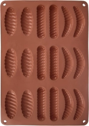 Silikónová forma na sušienky a pralinky, hnedá 33 × 24,5 × 1 cm