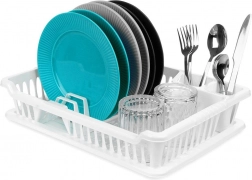 Biely odkvapkávač na riad 40 × 29 × 8,5 cm