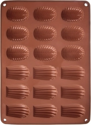 Silikónová forma na sušienky a pralinky 34 × 25 × 1 cm, hnedá