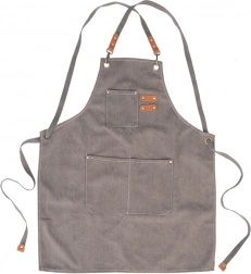 Kuchynská zástera s krížovým viazaním a vreckami