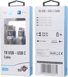 USB-C Kábel 1.5m Šedý Premium