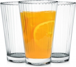 Sada pohárov 270 ml, 3 ks – rebrované vysoké poháre