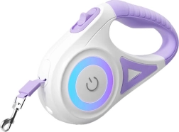 Rojeco automatické vodítko pre psy LED 5 m – Fialové