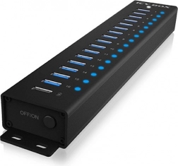 USB hub ICY BOX IB-HUB1717 so 16 portmi USB 3.2 Gen 1 + nabíjací port