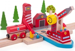 Drevená sada záchranárov Bigjigs Rail Hasiči