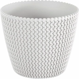 Biely plastový kvetináč SPLOFY 29,5 cm