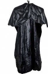 Univerzálny kadernícky plášť pre farbenie a strihanie vlasov čierna